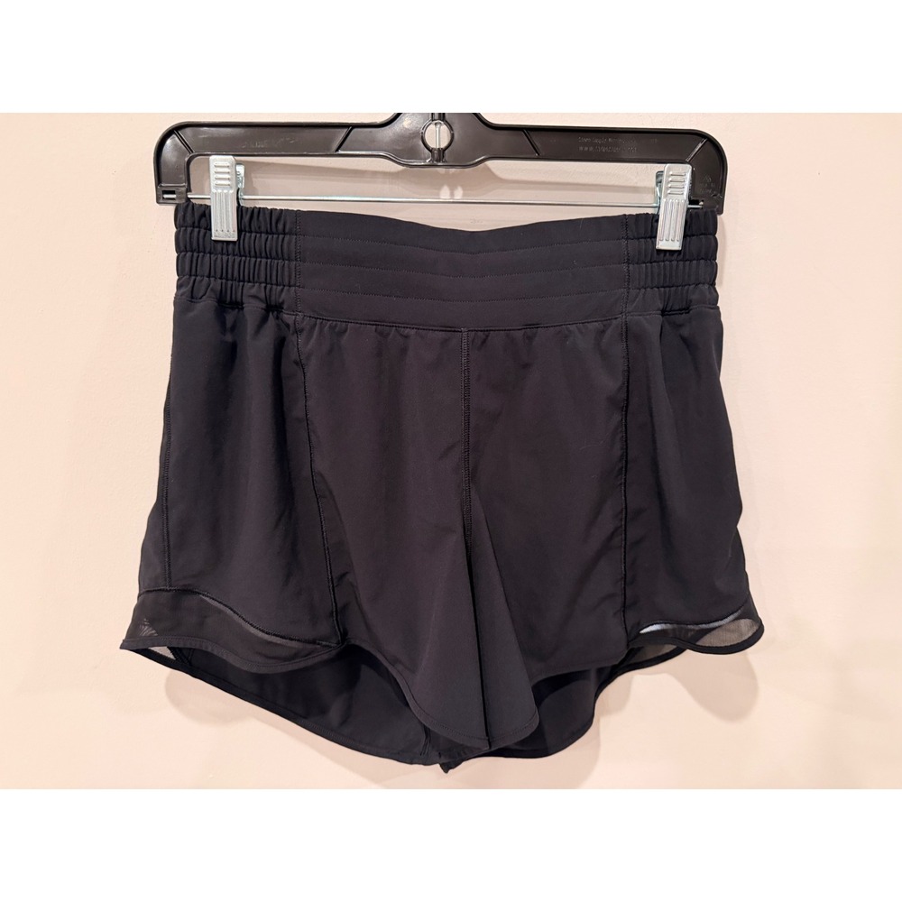 Lululemon Hotty Hot Shorts Women's Size 8 Black Mesh Running Athletic